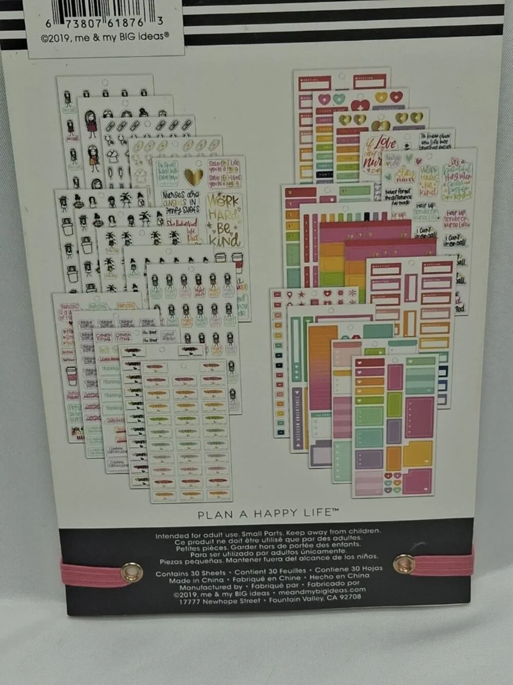 Happy Planner NURSE 1078 Pieces 30 Pages of Stickers ( few stickers missing)